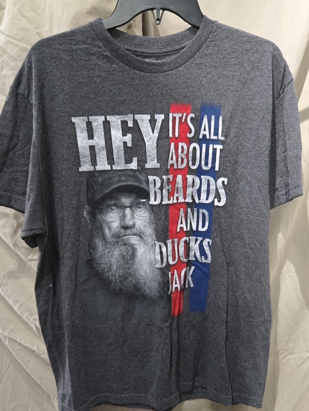 Hey It's All About Beards and Ducks Graphic Tee - Charcoal